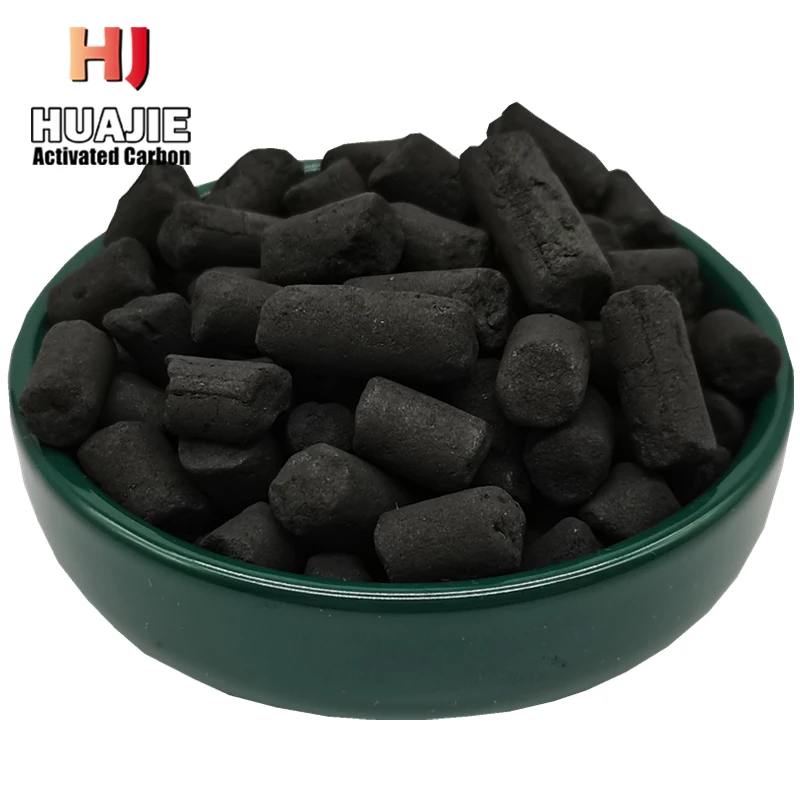 Impregnated KOH Activated Charcoal Pellets For H2S Removal 8mm Columnar Desulfurizer Activated Carbon