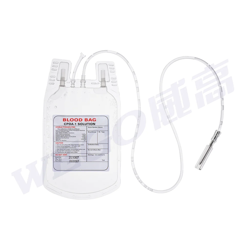 CPDA-1 Medical Disposable 450ml Single Blood Collection Bag
