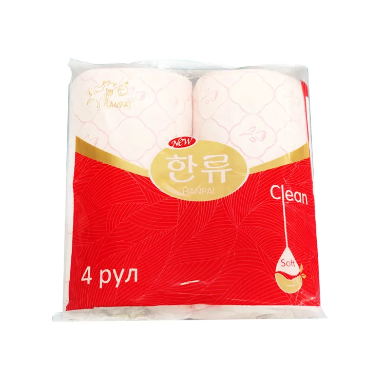 good price hot sale embossed custom printed toilet paper rolls with color glue soft quilted toilet paper in south korea