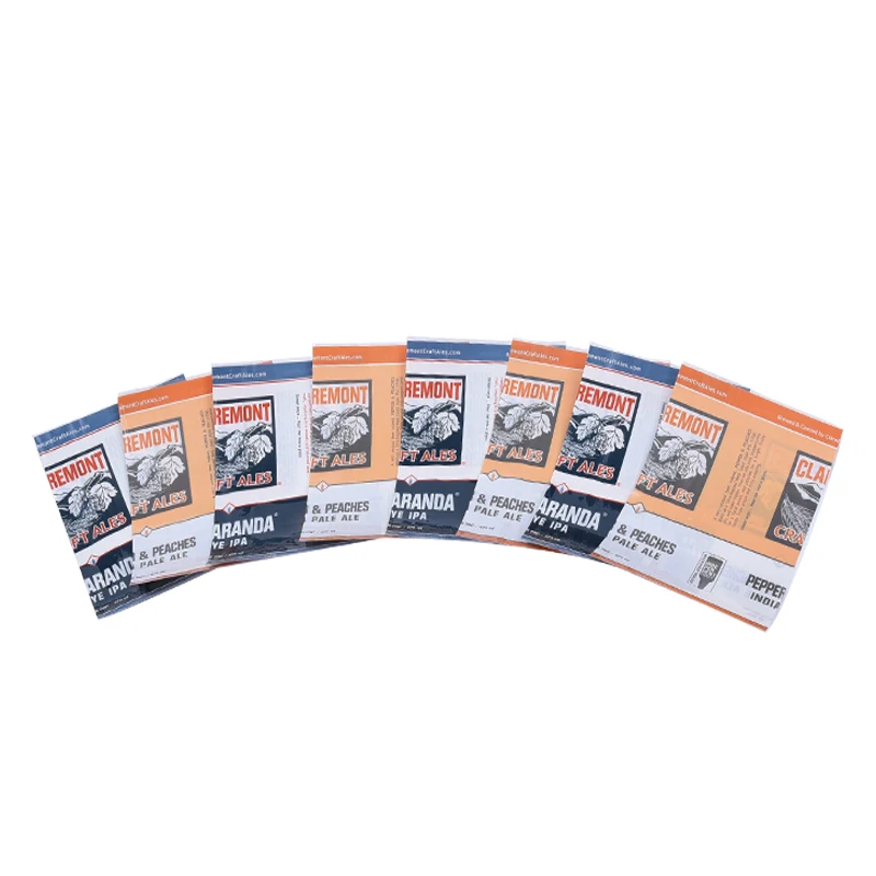 digital printing custom Print logo wholesale heat PET film tunnel plastic transparent shrink label for beer water bottle