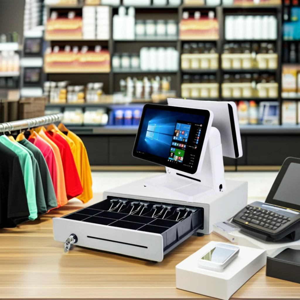 Wholesale POS System SC-400 15.6 Inch Retail POS Terminal Commercial POS Machine Cash Drawer Printer WiFi Optional Retail Shops