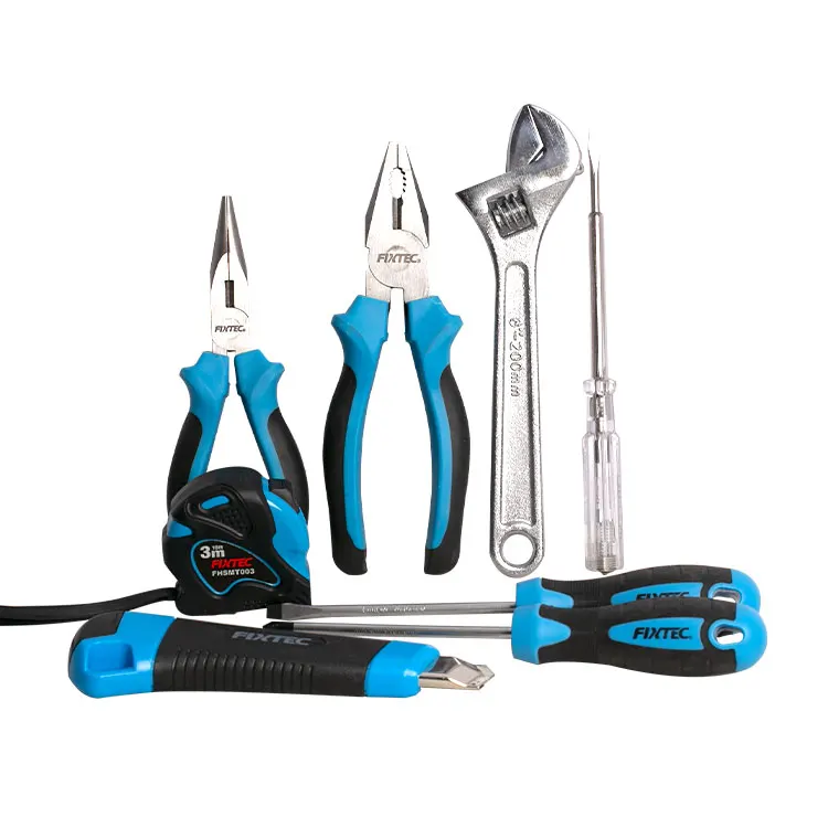 FIXTEC Wholesale China Professional 8pcs Handtools Set Professional Home Tools Kit Set Box Hand Tool