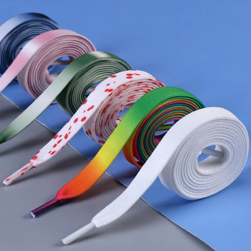 Mc Queen shoelaces 12mm width 130-140cm flat shoe laces colorful flat shoelaces for sneakers