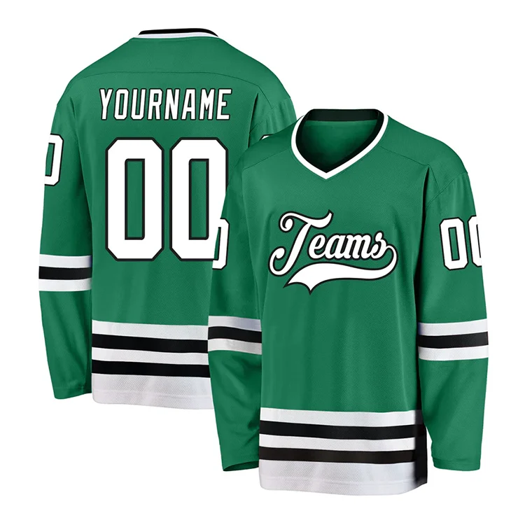 High Quality Hockey Wear Vintage Funny Sublimation Embroidered Long Sleeve Custom Men Ice Hockey Jersey