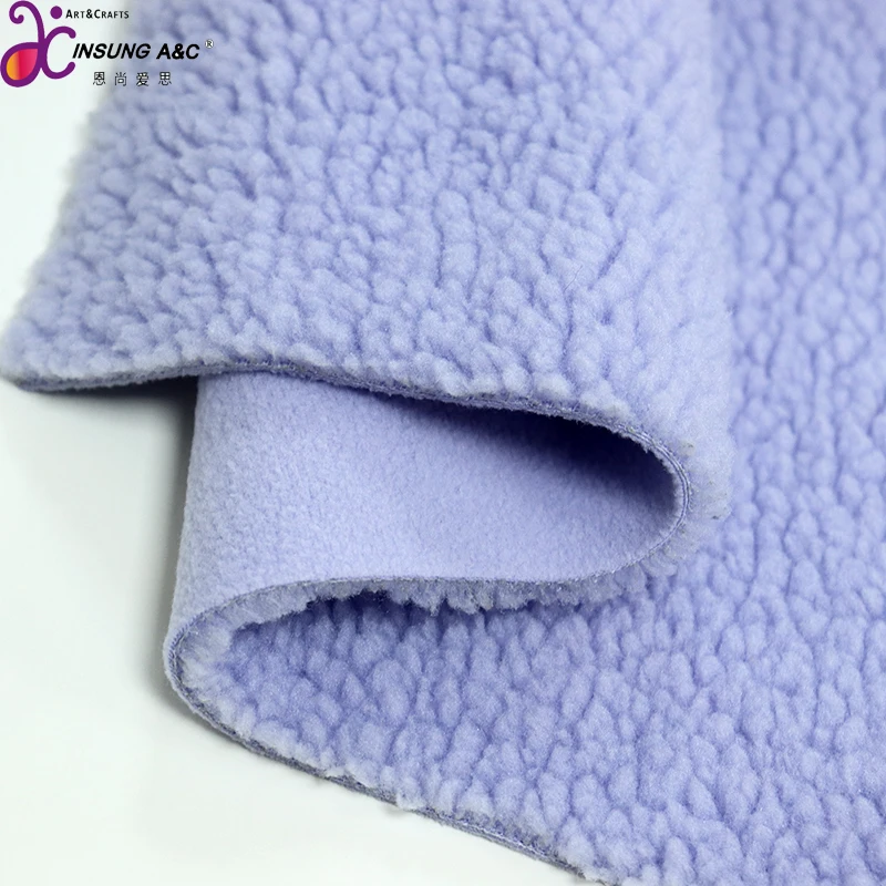 Fashional Design Sherpa Fleece Fabric Bonded Polar Fleece Super Soft Velboa Milti Color Composite Plush Fabric