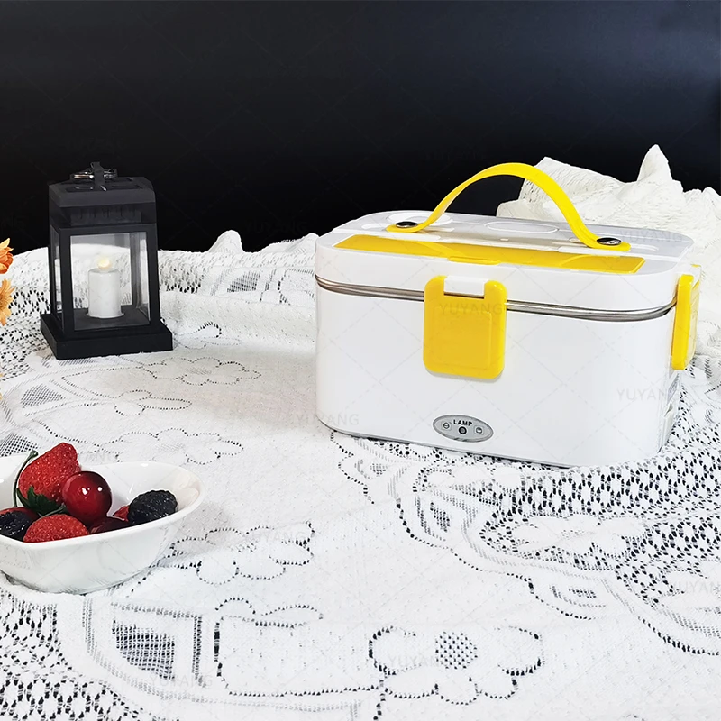 Own Brand 1.8L Zhongshan Electric Lunch Box 304 Stainless Steel Separated Office School Bento 80W Self Heating Lunchbox