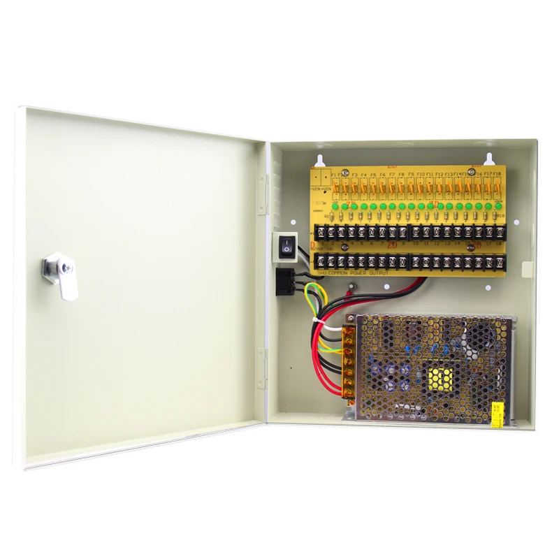 Switching Power Supply 12V 10A Electrical Distribution Box 18 Channels 120W Power Box