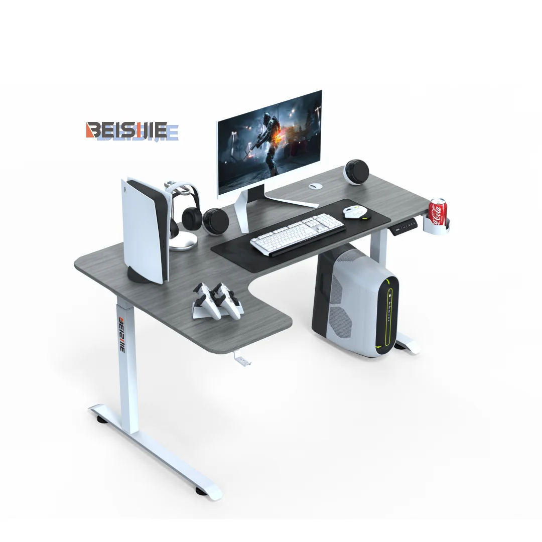 Modern Corner Workstation Computer PC Desk with Programmable Memory Settings for Easy Adjustment And Efficient Work