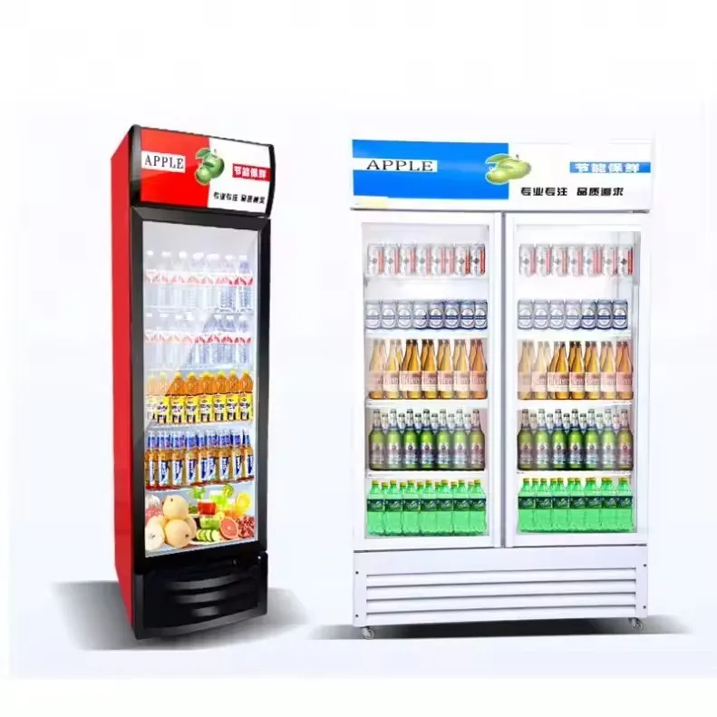 global door delivery 3-year warranty Display fridge refrigerator freezer Upright Display Commercial Beverage Cooler Refrigerator