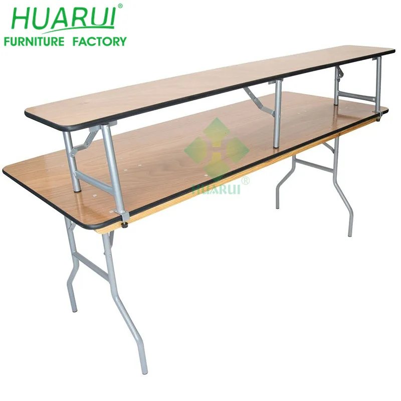 Popular Size Wood folding long  banquet buffet  table