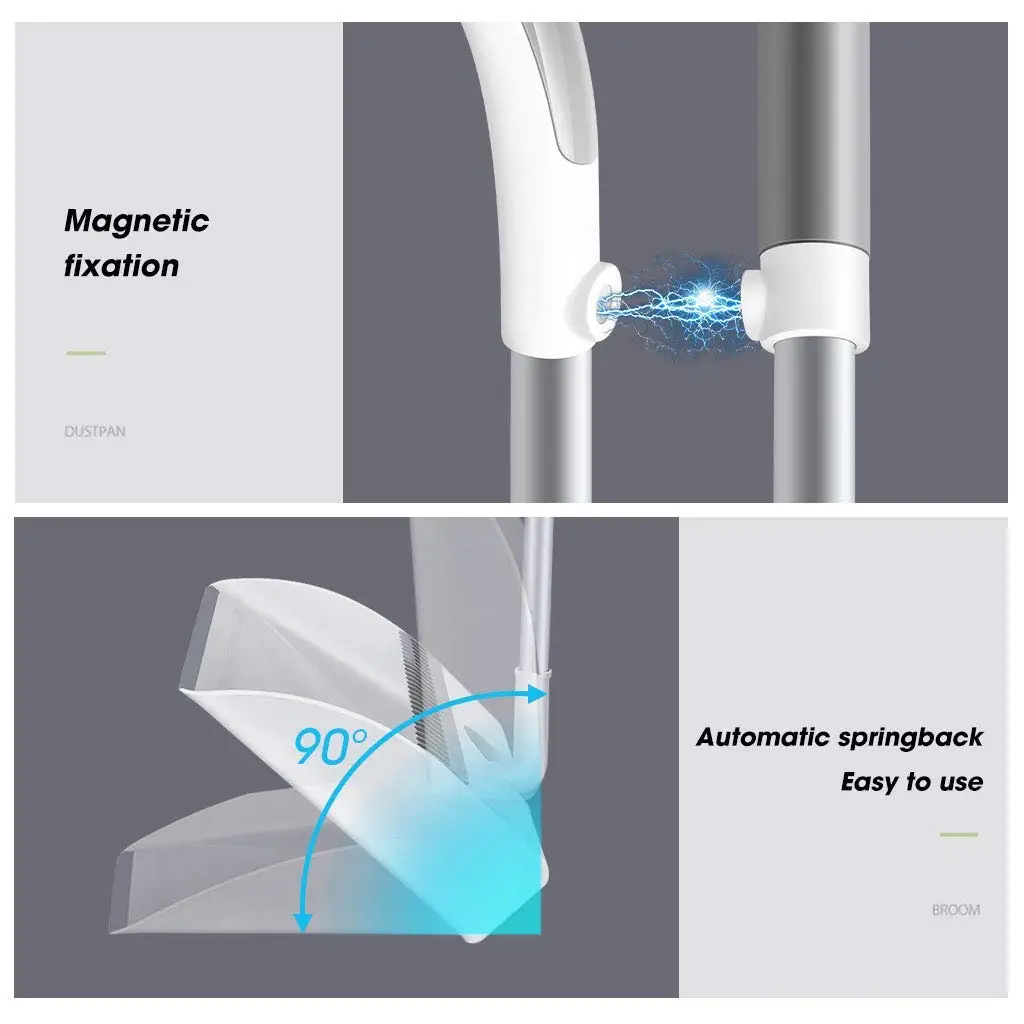 YXHT Active broom and dustpan set household magic broom sweeping folding magnetic broom dustpan combination