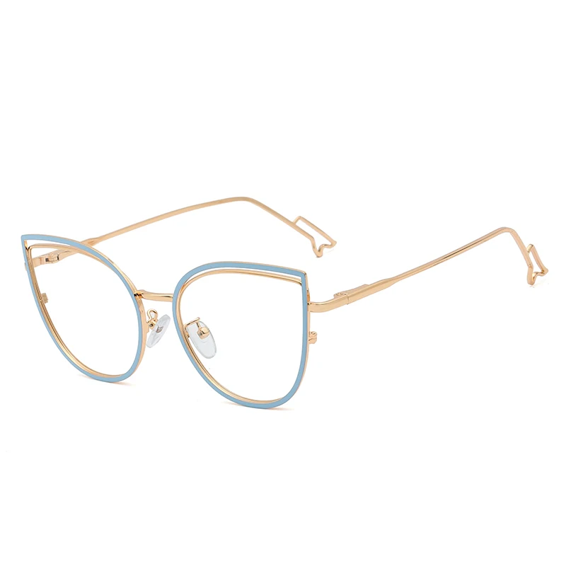  SHINELOT 95597 New Fashion Optical Frames Anti Blue Light Blocking Glasses Women Retro Computer Eyeglasses Fit