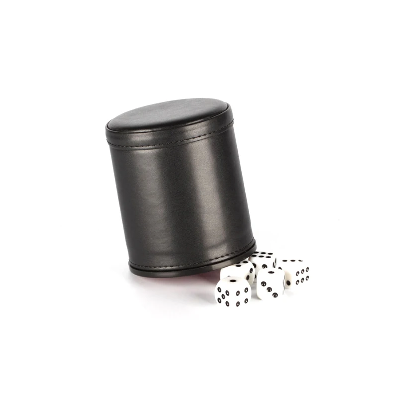 Night club bar game Black Leather dice cup for board games