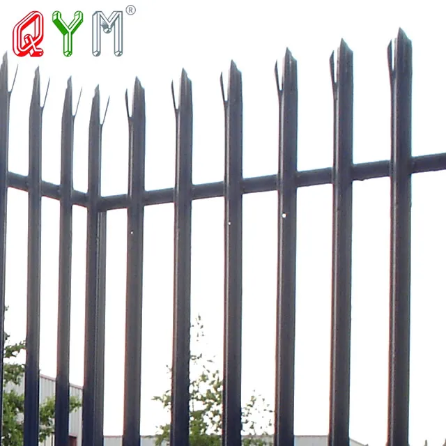 QYM High Quality Powder Coated Steel Palisade Fence