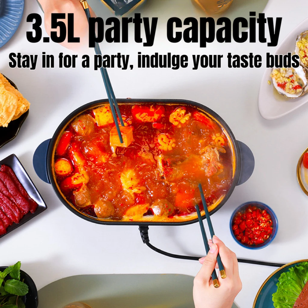 Hot Sell Electric Cooking Cooker Hot Pot Cooker Electric Multi-Function 3l Large Hotpot Cooker With Food Steamer