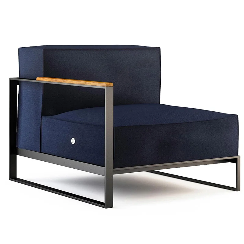 High quality  Patio garden furniture 316 stainless steel sofa set teak wooden coffee table