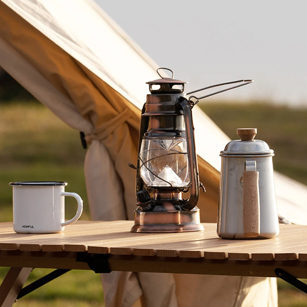 Portable Waterproof Kerosene Lamp SMD LED High Power 4*AA Battery Retro Camping Light