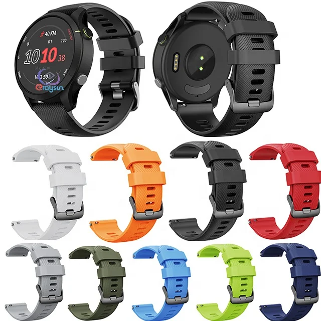 22mm Watch Bands Quick Release Sport Silicone Strap For Garmin Forerunner 255  Fenix 6 7 Smart Watch Bracelet