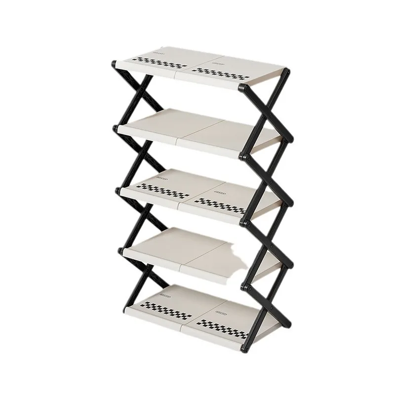 2024 Space Saver Shoe Storage Folding Adjustable Shoe Slots Organizer Double Deck Shoe Rack Holder For Closet Organization