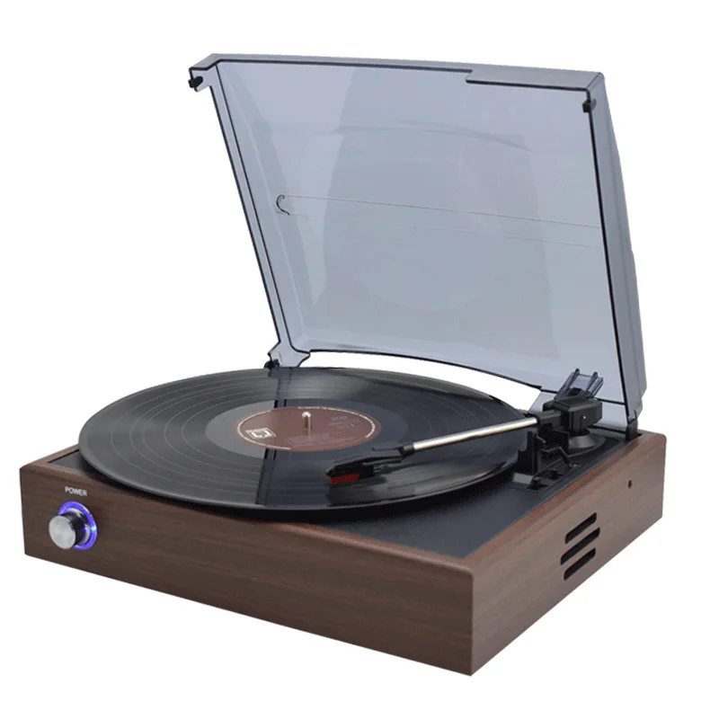 
 Китайский OEM современный деревянный 3-скоростной BT Виниловый проигрыватель  