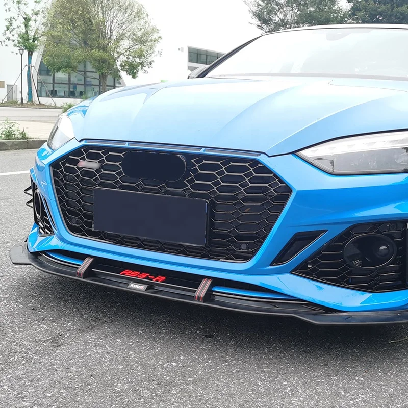 car body kits Gloss Black front bumper lip Splitter for Audi A5 RS5 B8.5 B9 2020 2021 2022