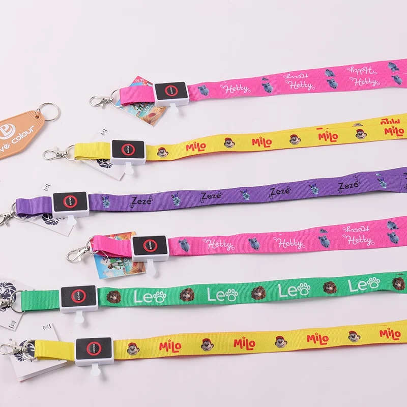 purple led lanyard for concert flashing light lanyard with oem logo