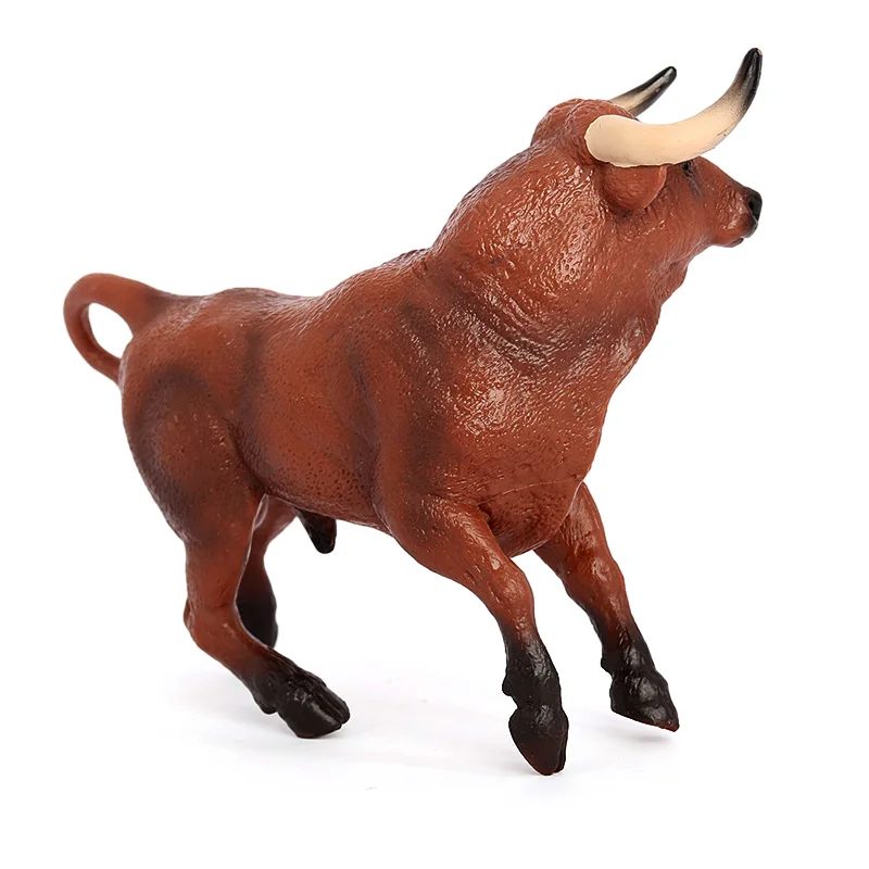 Wholesale Solid PVC Simulation Statue Model Animal Figures Texas Longhorn Cow Toys Figures Animal Figurines Toys