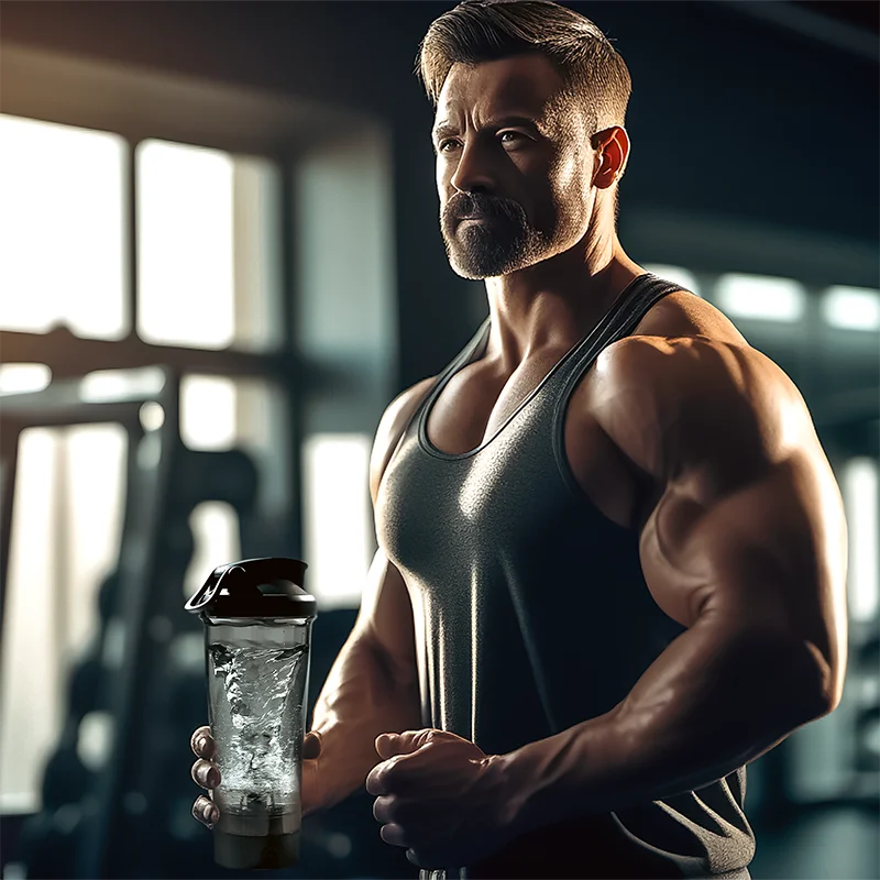 Effortless Cleaning Shaker Bottle with USB Cable Detachable Bottom Dishwasher Safe Gym Blender