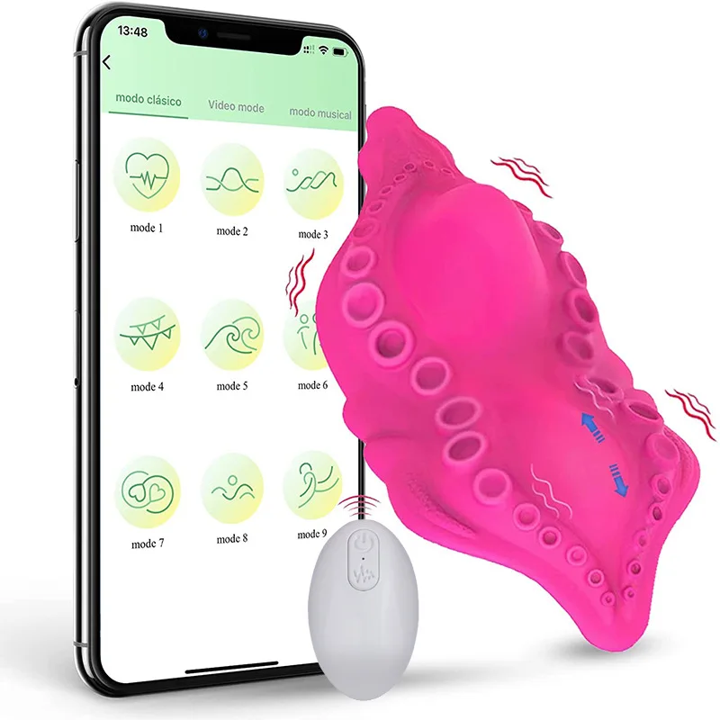 Butterfly Wearable Vibrator Wireless APP Remote Panties Dildo Vibrator for Women Clitoral Stimulator Massage