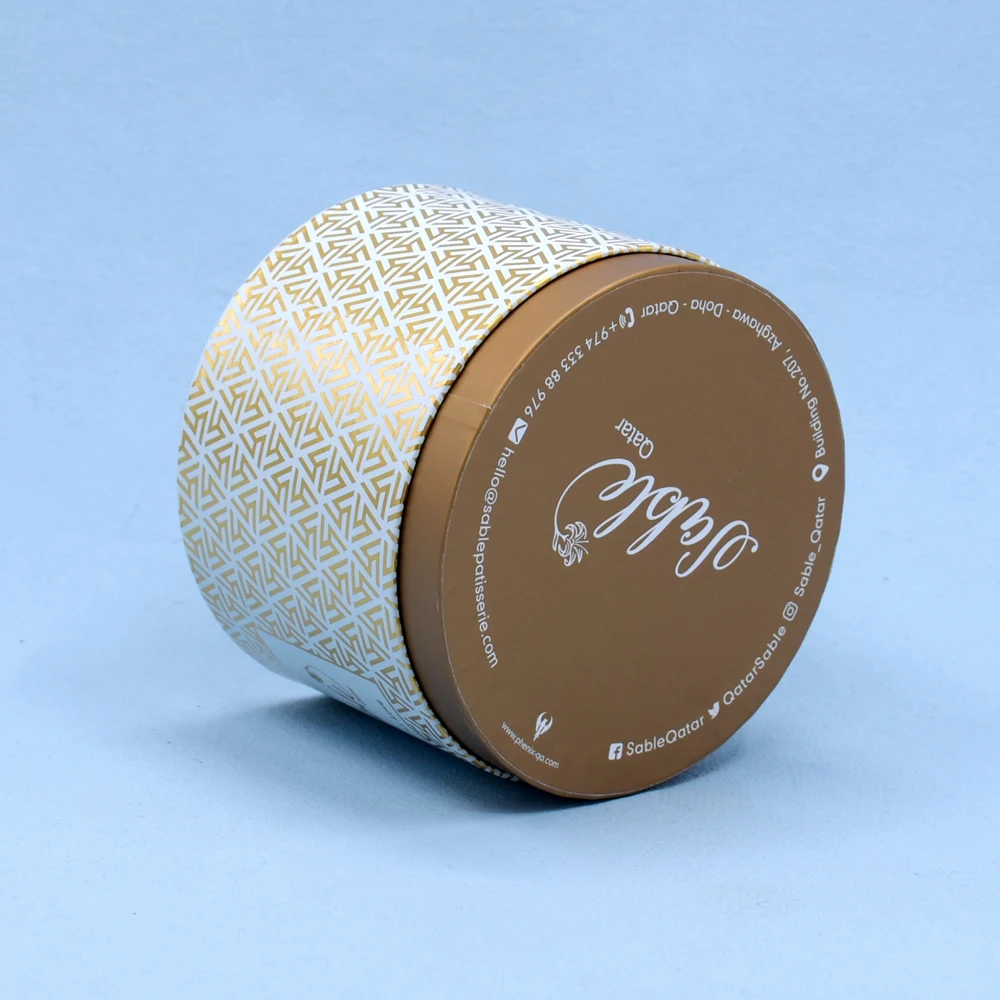 Packaging Paper Gift Carton Light Tube Cardboard Kraft Led Rigid Black Perfume Template Cylinder Round Box