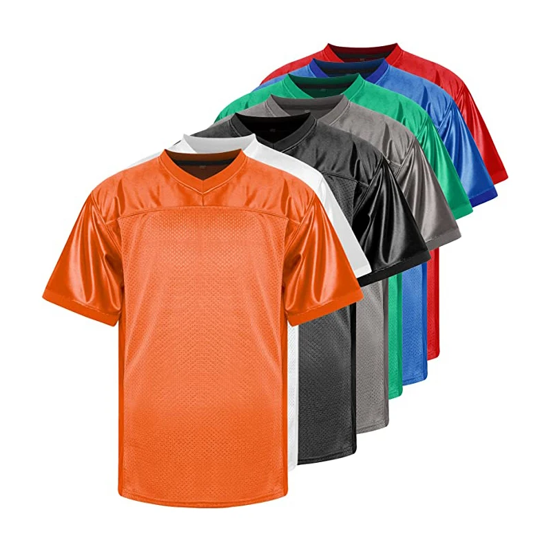 Digital Sublimation Printing Quick Dry Vented Mesh Football Jersey American Wholesale Custom Mens Blank Football Jersey