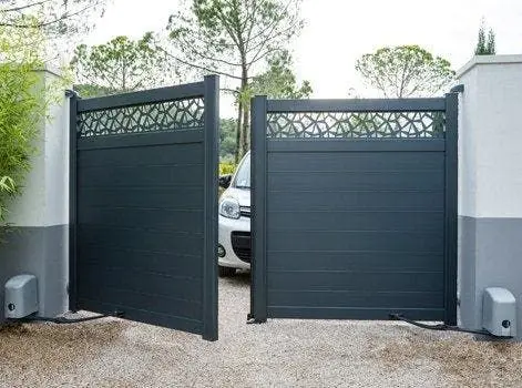 WPC Fence Gate Outdoor Privacy Fence Door Wood Plastic Easy Installation Fence Composite Gate