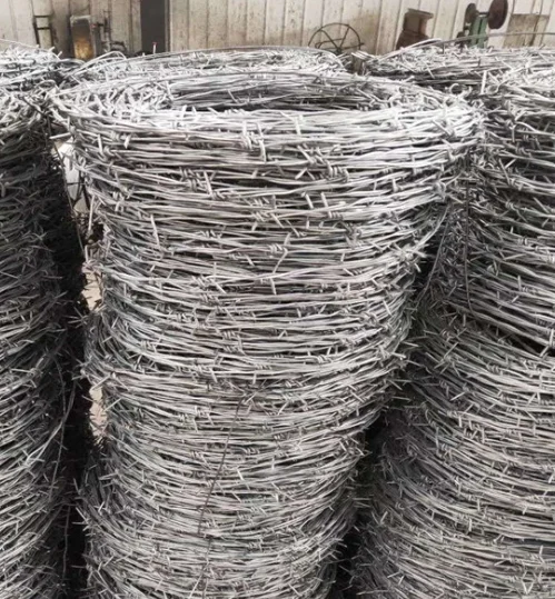 
low carbon steel wire galvanized/PVC coated barbed wire fence 