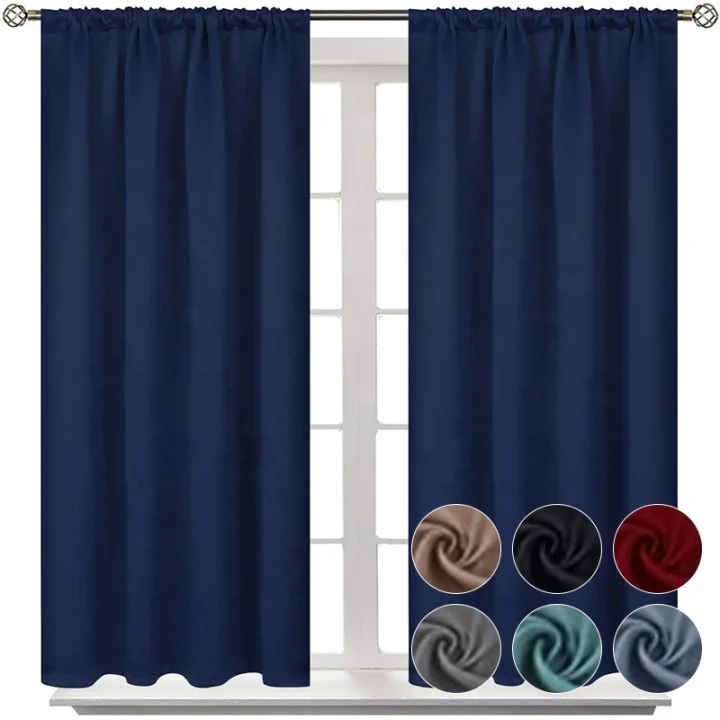 Bindi Ready Made Double Layers Luxury Living Room Window Blackout Curtains for Bedroom