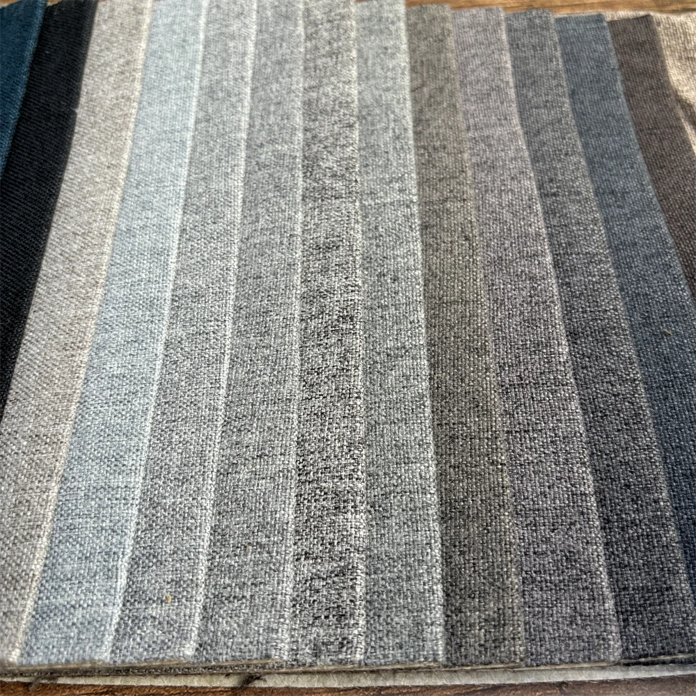Hot Selling Factory Price Linen Fabric for Armchair Home Design Interiors Loveseat Ottoman Fabrics Z441 Dew