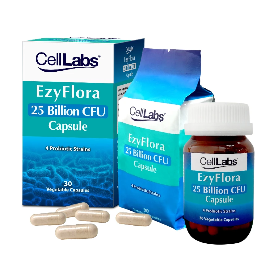 Пробиотик 25B CFU CellLabs EzyFlora 4 шт.