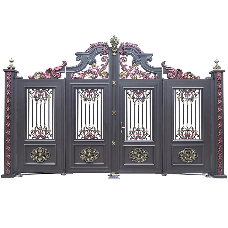 2021 Rust-proof Cast Aluminum Double Door Patio Steel Garden Gate Door