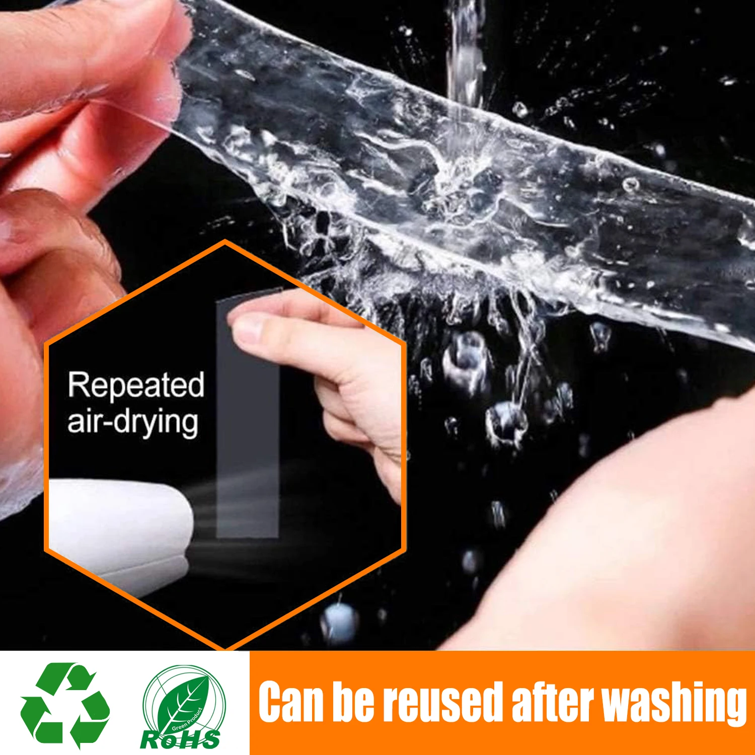 Manufacture Double-Sided Washable Adhesive Tape Strong Viscosity Self-Adhesive Rug Carpet Seaming Gel Transparent Nano Tape