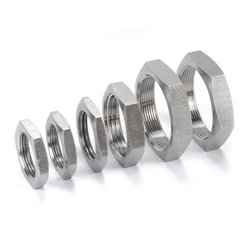 Cheap prices custom stainless steel hex nut hex head jam nut M4 M5 M6 M8 M10 thin nut