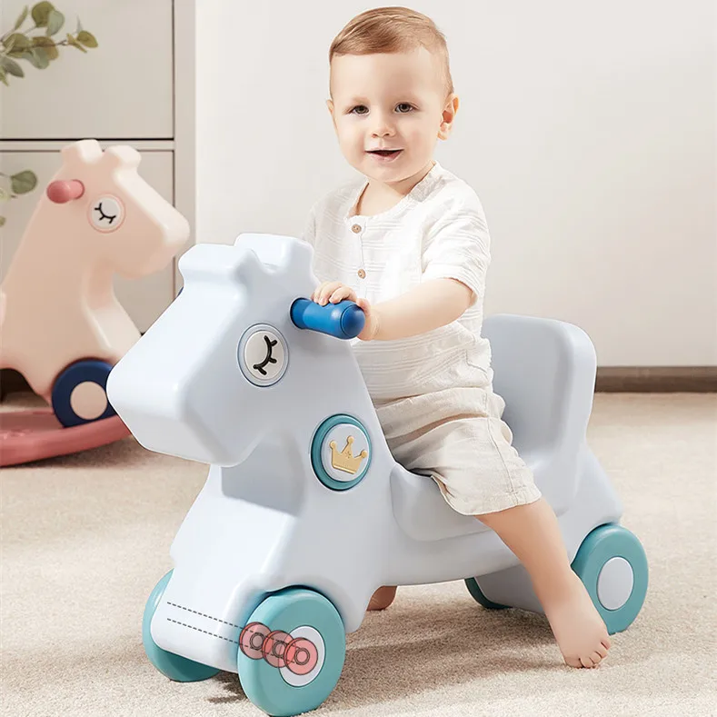 ABST Manufacturer Hot Selling plastic rocking Horse Animal Toys Walker Ride On Eco-Friendly Children Educational Toys Gifts