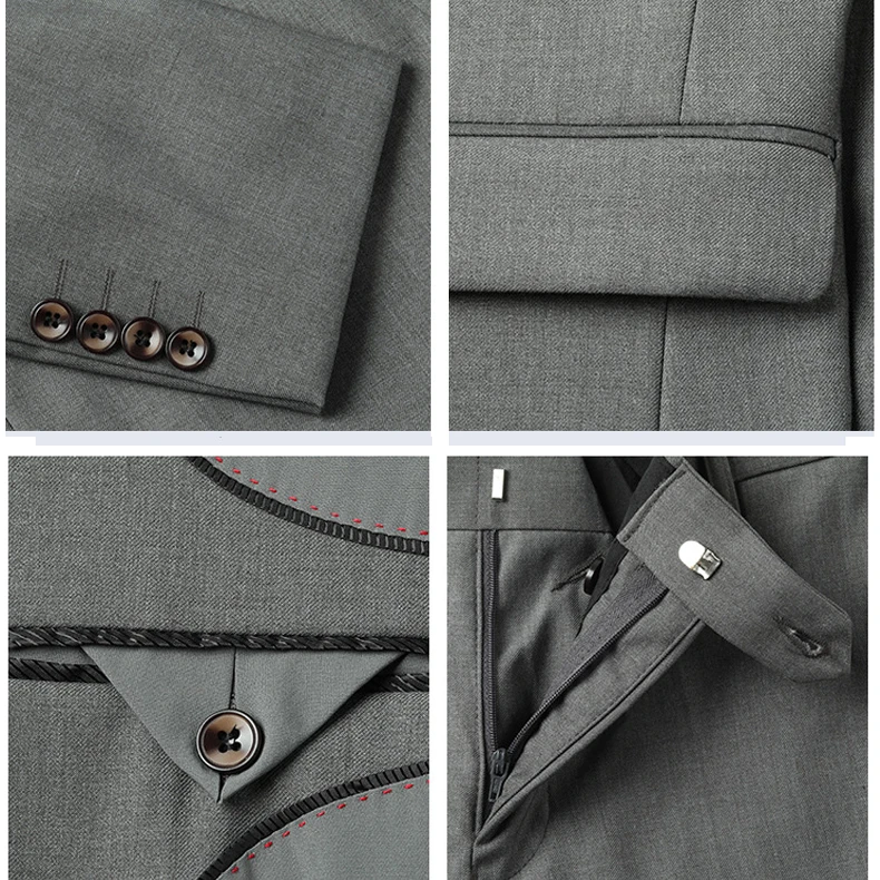 Black 2 Pieces BUSINESS MAN SUIT Office Suits Slim Fit Coat Pant Men Suit