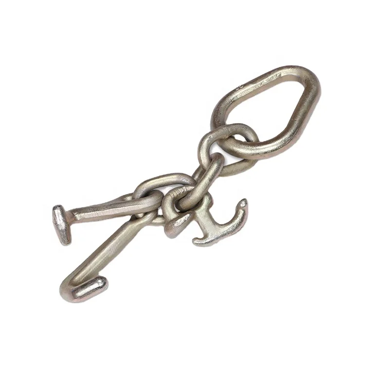 Towing Parts Hooks G70 Galvanized Forged Tow RTJ Hook Cluster With Pear Ring