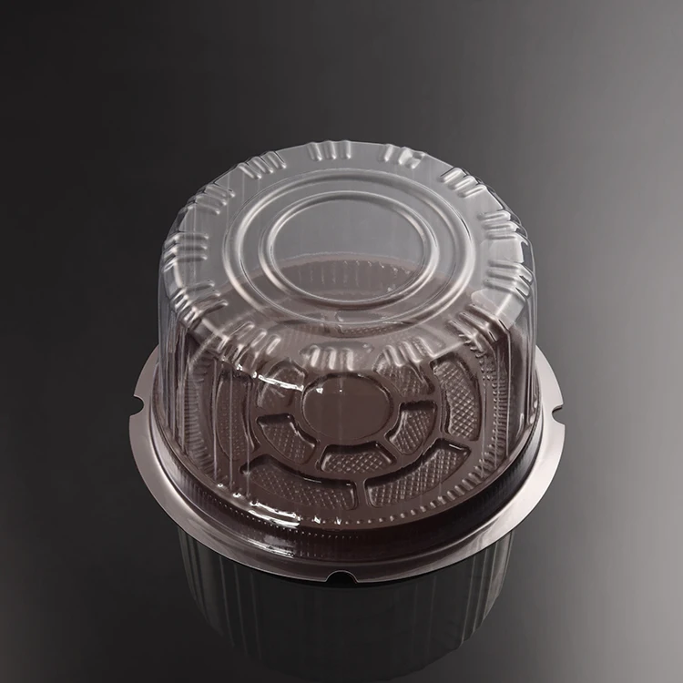 Disposable Clear Plastic Cake Packaging Container Baking Boxes 4/6/7 Inch With Lid Custom