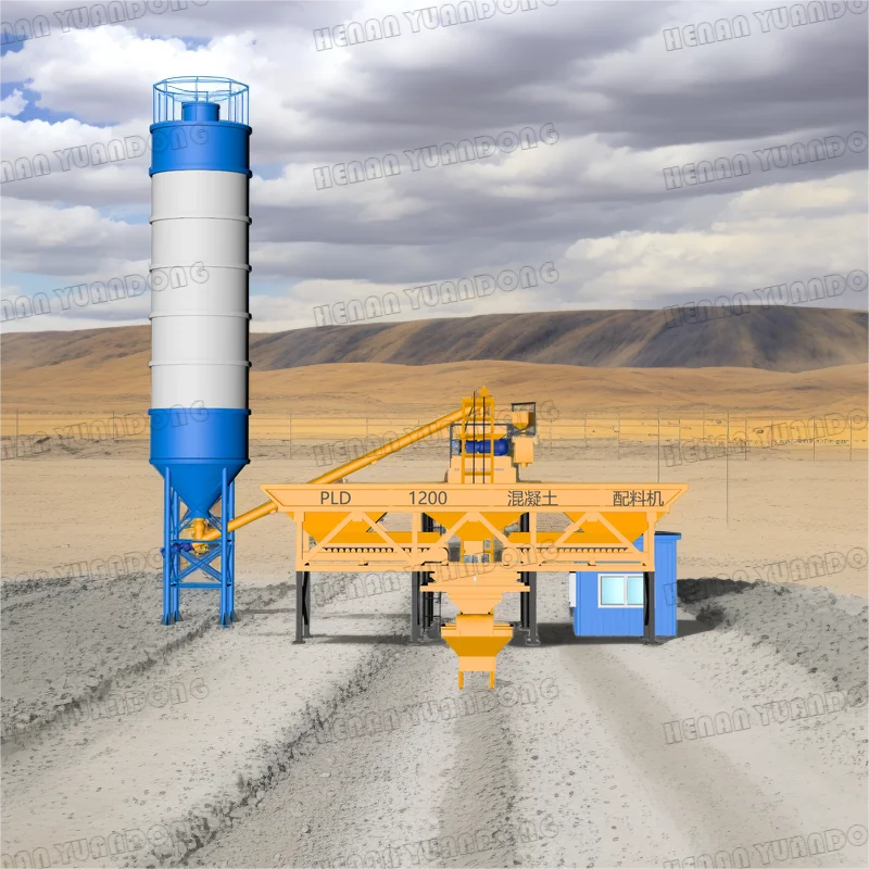 HZS50 High Output Concrete Batching Plant For Construction Industry Portable Stationary Cement Mixer Concrete Batching Plant