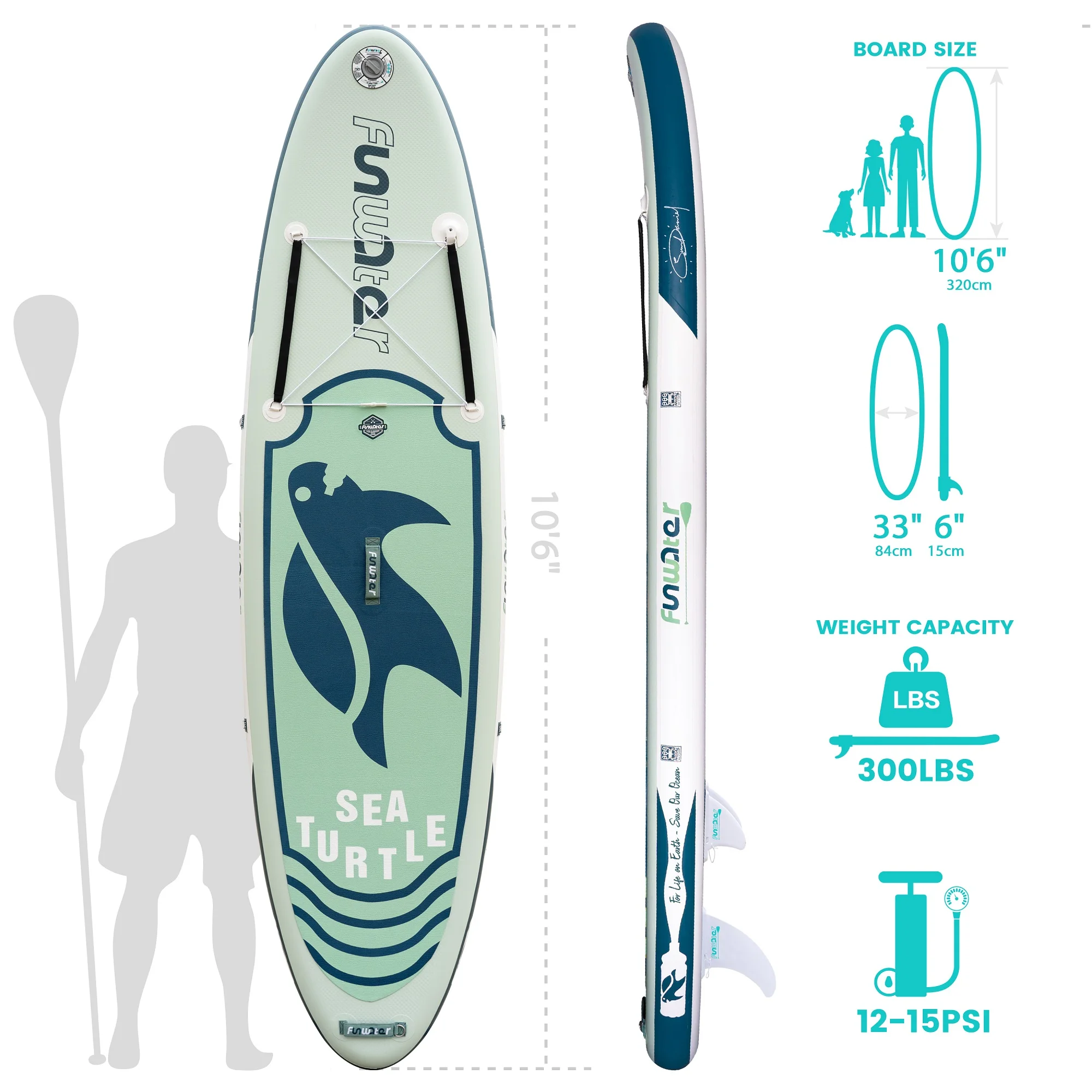 FUNWATER Dropshipping OEM inflatable paddle board sup paddles supboard koi inflatable sup paddleboard gonflable