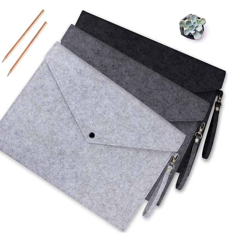 2021 Экологичная синяя войлочная папка для документов на заказ, папка для документов из войлока, большая папка для документов из войлока А4