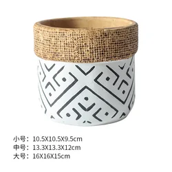 Nordic Style Bag-Shape Cement Planters Green Plant Potted Art Fashion Small Concrete Flower Pots for Home Garden Decoration