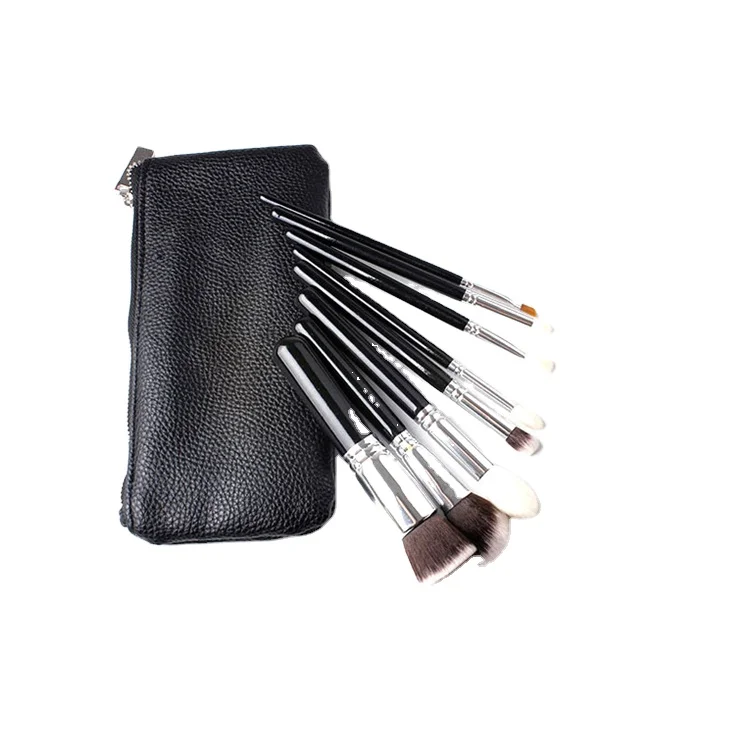 pro contour vegan brush hair wholesale custom logo light blue mini makeup brushes