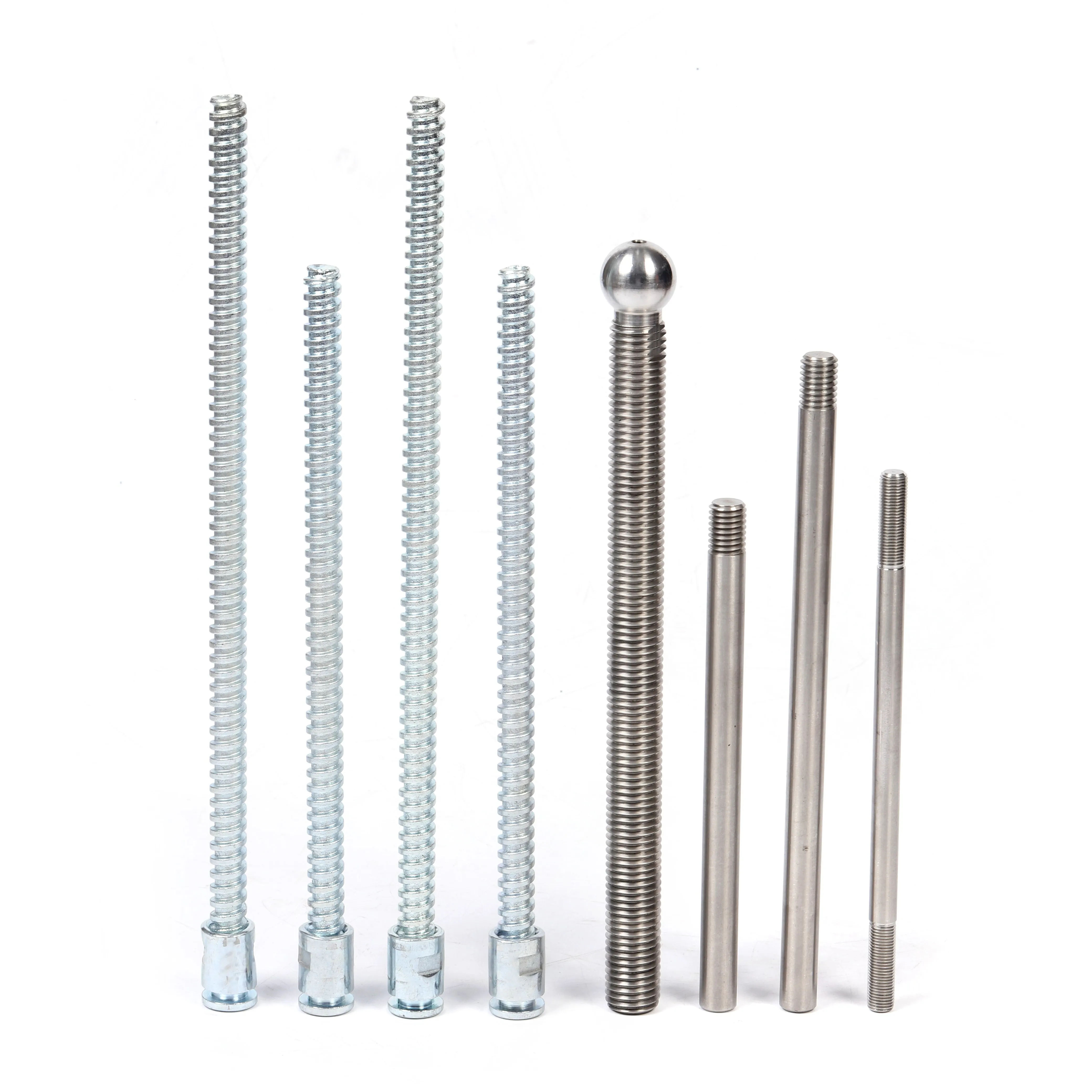 CNC Precision Custom Aluminum Shaft Pin 25mm 40mm Threaded Knurled Round Shaft 304 316 Stainless Steel Shaft