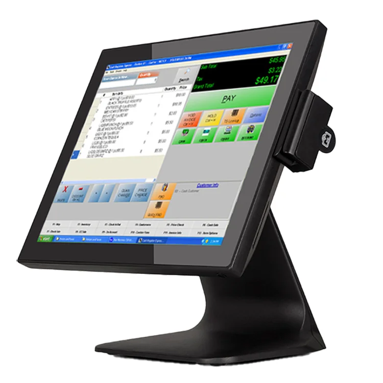 15 Inch All in One Window Dual Screen Touch MSR POS machine enregistreuses Terminal System Billing charging hardware